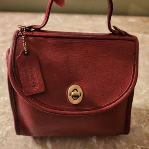 Coach Vintage Regina 9983 Red Mini Bag with Gold Accents NO LONG STRAP